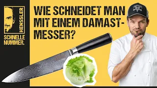 Wie schneidet man mit einem Damastmesser? | Hensslers Anleitungen, Tipps & Tricks