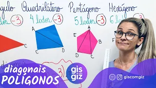 DIAGONAIS DE UM POLÍGONO FORMULA | GEOMETRIA  Prof. Gis/ #07