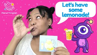 Let's learn food and drinks vocabulary in English for kids at home | Explore Planet English