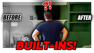 Stunning Fireplace Transformation with Modern Built-Ins  |  DIY Home Upgrade