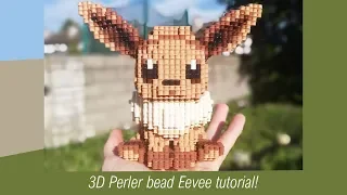 3D perler bead tutorial - Eevee  (pokemon)