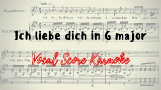 Ich liebe dich in G major Vocal Score / Karaoke BEETHOVEN