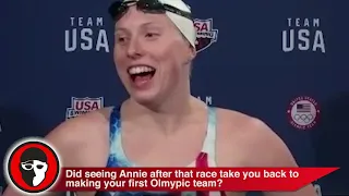 Lilly King: "I heard our names being called as we were going down the stretch"