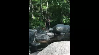 Hula Hooping at Hermit Falls Trail May 2016