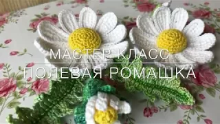 💖Мастер класс💖 «Полевая ромашка» тунисское вязание. Crochet flower pattern