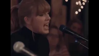 Taylor Swift performing Better Man at the Bluebird Café