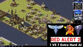 Red Alert 2 Yuri's Revenge | Battlefield: Mili Atol I 1 America vs 7 Yuris