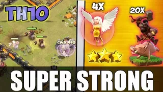 HOGS + HEALERS | Th10 VERY STRONG 3 STARS WAR ATTACK STRATEGY | Clash Of Clans