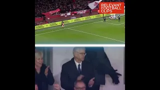 Arsene Wenger celebrating an Arsenal goal again