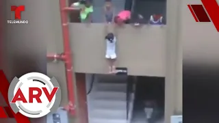 Niños retan a una niña a que se lance de un edificio | Al Rojo Vivo | Telemundo