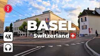 BASEL - Switzerland 🇨🇭 4K Evening Driving Tour