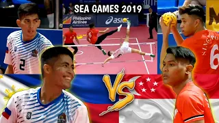 Sepak Takraw - PHILIPPINES VS SINGAPORE ! Team B ! 30th SEA Games 2019 ! Doubles Event