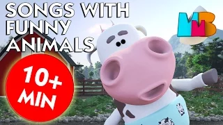 Old MacDonald Had a Farm and More SONGS WITH FUNNY ANIMALS | Nursery Rhymes from Merry Music Box