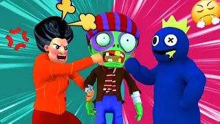 Scary Teacher 3D Zombies prank  Miss T vs Roblox Rainbow Friends - Funny Story Animation