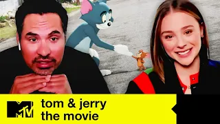 Tom & Jerry The Movie Stars Chloë Grace Moretz & Michael Peña Talk TikTok & Narcos | MTV Movies