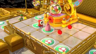 Super Mario Party Partner Party #2436 Tantalizing Tower Toys Bowser & Peach vs Pom Pom & Wario