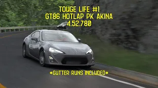 Touge Life #1 GT86 Hotlap (4.52.780) PK Akina [Assetto Corsa]