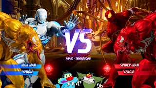 YELLOW VENOM & IRONMAN VS RED VENOM & SPIDERMAN FIGHT IN MARVEL VS CAPCOM INFINITE WITH OGGY & JACK