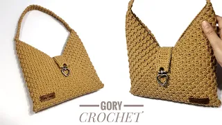 Crochet shoulder bag easy and simple model