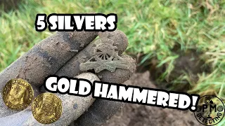 Most silver day in my life! Gold coin and plenty finds! | Metal detecting UK | Minelab Equinox 800