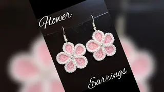 HOW TO MAKE CROCHET EARRINGS | FLOWER EARRINGS | CROCHET EARRINGS | CROCHET