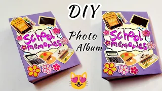 DIY photo album|| How to make photo album for a school project 🏫 scrapbook ideas