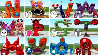 PLAYING AS ALL NEW NIGHTMARE ALPHABET LORE FAMILY in GARRY'S MOD! 3D SANIC CLONES MEMES and FNAF