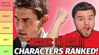 Mission: Impossible Characters Ranked! (TIER LIST)