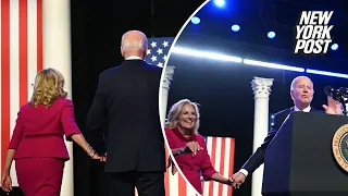 Social media mocks Biden being led offstage by first lady after Jan. 6 remarks