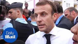 French President Emmanuel Macron visits the island of Saint Martin