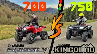*DRAG RACE ATV* Suzuki KING QUAD 750  vs Yamaha GRIZZLY 700