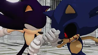 Dark Sonic V.S. Sonic.EXE - With Anime Shading [Animation]