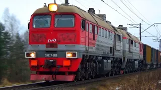 Тепловоз 2М62У-0106 с хозяйственным поездом, БМО жд