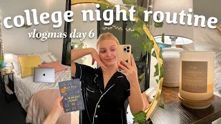 COLLEGE NIGHT ROUTINE 🕯️ productive, building healthy habits, self care | vlogmas day 6