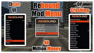 GTA 5 Rebound VIP Mod menu showcase + 40Mil Money + Giveaway