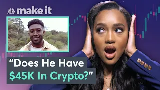 Lauren Simmons Reacts To 25-Year-Old With Most Of His Money In Crypto | Millennial Money