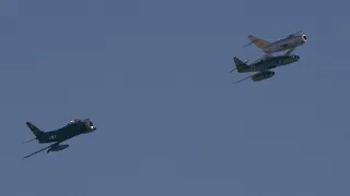 Me262, Sabre and MiG-15 formation: Paris Air Legend 2023