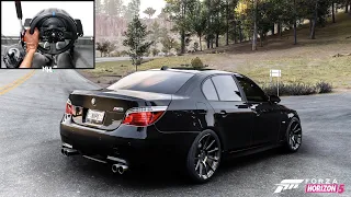 800HP BMW M5 E60 - Forza Horizon 5 | Steering Wheel Gameplay