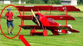 Giant XXL RC TRIPLANE // Giant Fokker Dr. 1 [HD]