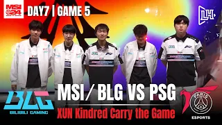 BLG vs PSG Game 5 | 2024 Mid-Season Invitational DAY7
