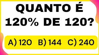 PORCENTAGEM acima DE 100% 💥| Quanto é 120% de 120❓️