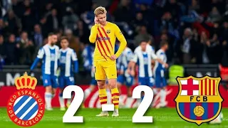 RCD Espanyol FC Vs Barcelona 2_2 Highlights | Laliga - 2021/2022