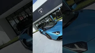 Aventador Ultimae Roadster in Blu Aegir! #LamboPalmBeach