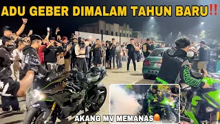 MALAM TAHUN BARU BIKIN KUPING PECAH‼️NINJA H2 ZX636 ADU GEBER SAMA MOBIL