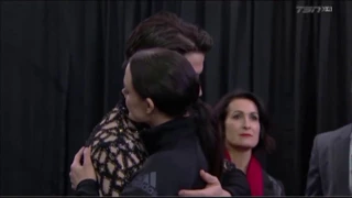 Tessa Virtue & Scott Moir - Cute moments-warm up pre SP- National Canadian Championships 2018