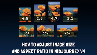 Midjourney Version 4 - How To Adjust Image Size and Aspect Ratio - Tutorial