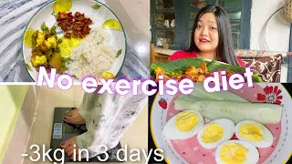 I lost 3 kg in 3 days without exercise [Diet vlog] quick🌞summer diet🥗//Intermittent fasting