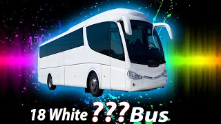 18 White Volvo Bus Horn Sound Variations in 72 Seconds