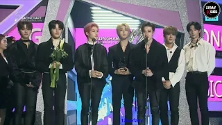 [ENG SUB] Stray Kids Won "The World K-pop Rookie Award" @ 9th Gaon Chart Music Awards 2019