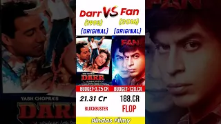 Darr Vs Fan Movie Comparison | Shahrukh Khan Movie Comparison#shorts#trendingshorts#viralshorts